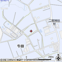 愛知県豊橋市東細谷町牛田周辺の地図