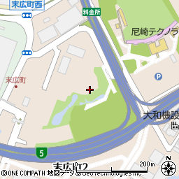 兵庫県尼崎市末広町周辺の地図