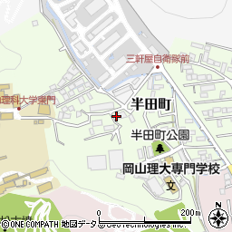 岡山県岡山市北区半田町周辺の地図