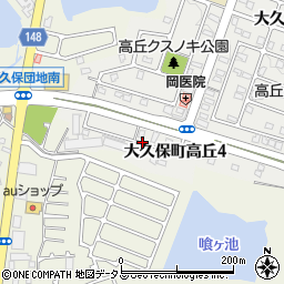 兵庫県明石市大久保町高丘4丁目周辺の地図