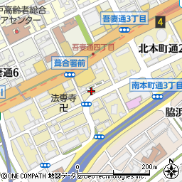新神戸運輸周辺の地図