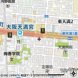 ファミリーマート大阪天満宮店周辺の地図