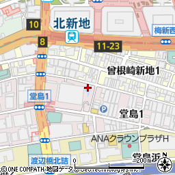 堂島薬師堂周辺の地図