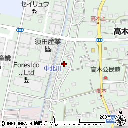 静岡県磐田市高木1869周辺の地図