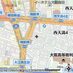 大阪府大阪市北区西天満4丁目12周辺の地図