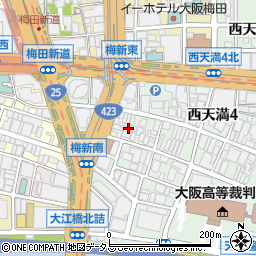 大阪府大阪市北区西天満4丁目12周辺の地図