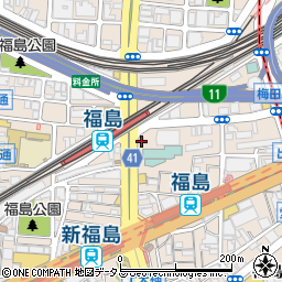 大阪王将 福島店周辺の地図