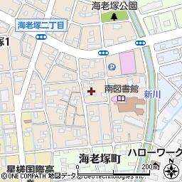 静岡県浜松市中央区海老塚2丁目周辺の地図