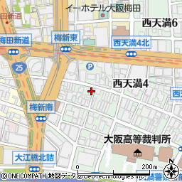 大阪府大阪市北区西天満4丁目12-22周辺の地図