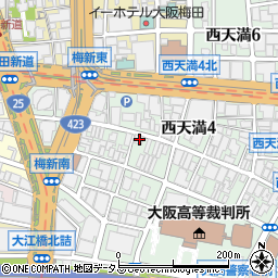 大阪府大阪市北区西天満4丁目10-14周辺の地図