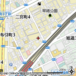 兵庫県神戸市中央区琴ノ緒町周辺の地図