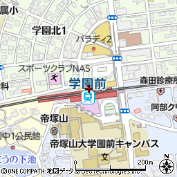 中国料理 百楽学園前駅ビル店周辺の地図