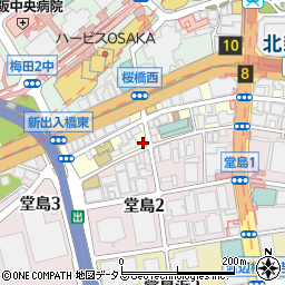 パークジャパン大阪曾根崎新地第１駐車場周辺の地図
