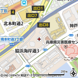 ＨＡＴ神戸脇の浜２番館周辺の地図