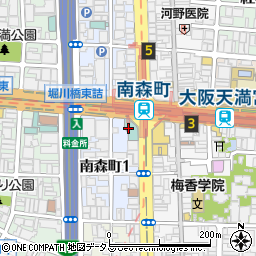 セブンイレブン大阪南森町店周辺の地図