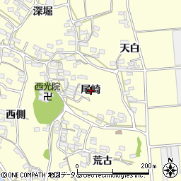愛知県田原市浦町尾崎周辺の地図