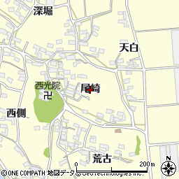 愛知県田原市浦町（尾崎）周辺の地図