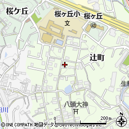 奈良県生駒市辻町882-86周辺の地図