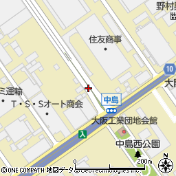 大阪府大阪市西淀川区中島周辺の地図