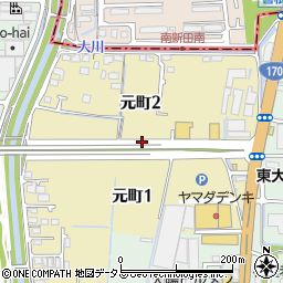 大阪府東大阪市元町周辺の地図