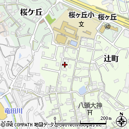 奈良県生駒市辻町882-16周辺の地図