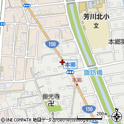 静岡県浜松市中央区本郷町36周辺の地図