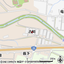 愛知県豊橋市野依町古川周辺の地図