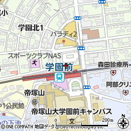 株式会社山晃住宅　学園前店周辺の地図