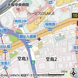 ローソン曽根崎新地店周辺の地図