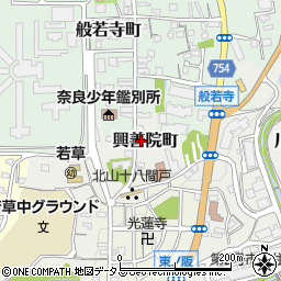 奈良県奈良市興善院町7周辺の地図