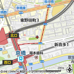 元祖とり秀京橋店周辺の地図