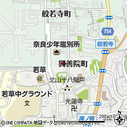奈良県奈良市川上町1周辺の地図