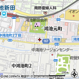 大阪府東大阪市鴻池元町5-14周辺の地図