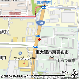 吉野家１７０号線東大阪布市店周辺の地図