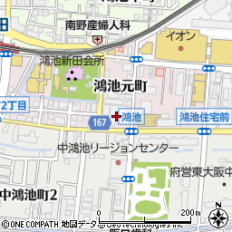 大阪府東大阪市鴻池元町6周辺の地図