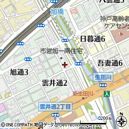 セブンイレブン神戸三宮旭通店周辺の地図