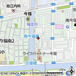 大阪府大阪市城東区今福南周辺の地図