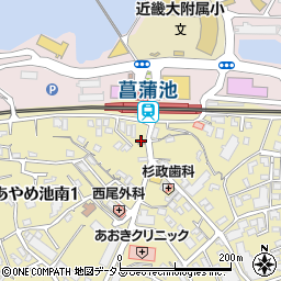 奈良あやめ池郵便局周辺の地図