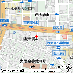 大阪府大阪市北区西天満4丁目周辺の地図