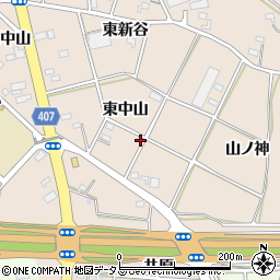愛知県豊橋市野依町東中山102周辺の地図