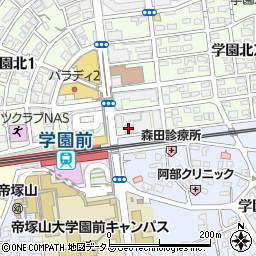 ＫＥＣゼミナール　学園前駅前教室周辺の地図