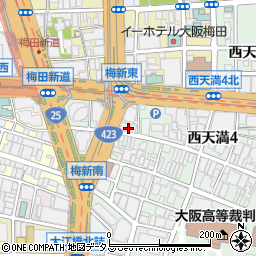 大阪府大阪市北区西天満4丁目13-5周辺の地図