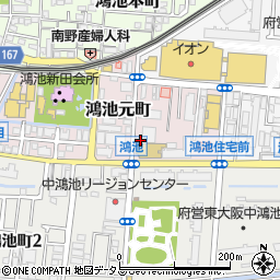 大阪府東大阪市鴻池元町10-40周辺の地図