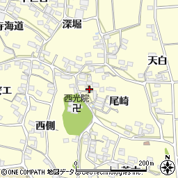 愛知県田原市浦町尾崎3周辺の地図