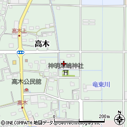 静岡県磐田市高木217周辺の地図