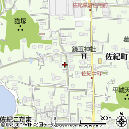 奈良県奈良市佐紀中町周辺の地図