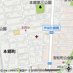 静岡県浜松市中央区本郷町1348周辺の地図
