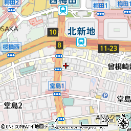 ファミリーマート曽根崎新地一丁目店周辺の地図