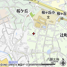 奈良県生駒市辻町881-59周辺の地図