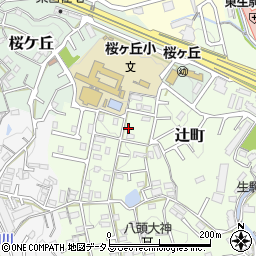 奈良県生駒市辻町882-114周辺の地図